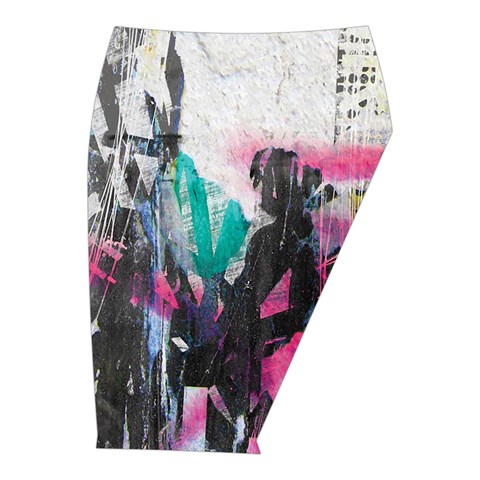 Graffiti Grunge Midi Wrap Pencil Skirt from UrbanLoad.com  Front Right 