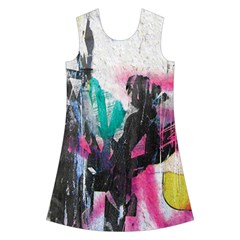 Graffiti Grunge Kids  Short Sleeve Velvet Dress from UrbanLoad.com Front