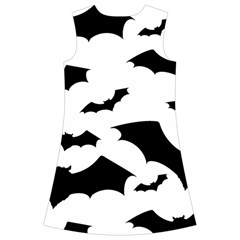 Deathrock Bats Kids  Short Sleeve Velvet Dress from UrbanLoad.com Back