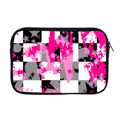 Pink Star Splatter Apple MacBook Pro 17  Zipper Case from UrbanLoad.com Front