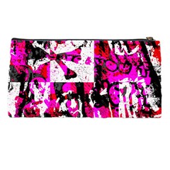 Pink Checker Graffiti  Pencil Case from UrbanLoad.com Back