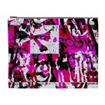 Pink Checker Graffiti  Cosmetic Bag (XL)