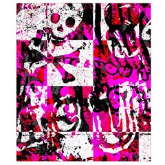 Pink Checker Graffiti  Waist Pouch (Small) from UrbanLoad.com Back Strap