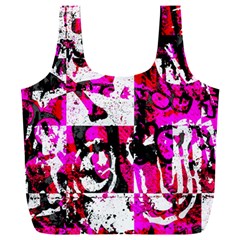 Pink Checker Graffiti  Full Print Recycle Bag (XXL) from UrbanLoad.com Back