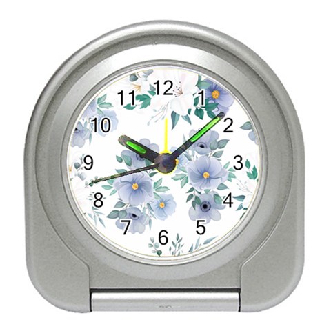 Floral pattern Travel Alarm Clock from UrbanLoad.com Front