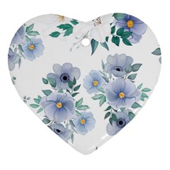 Floral pattern Heart Ornament (Two Sides) from UrbanLoad.com Back