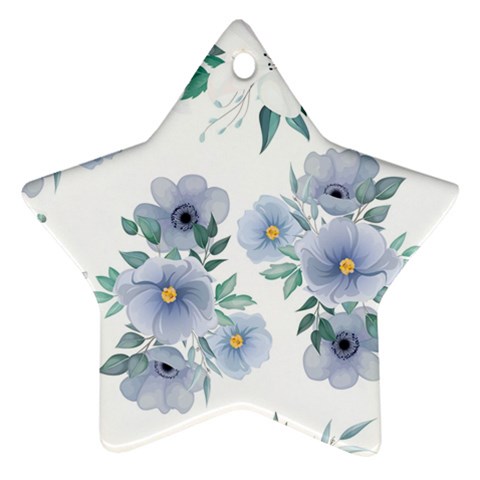 Floral pattern Star Ornament (Two Sides) from UrbanLoad.com Back