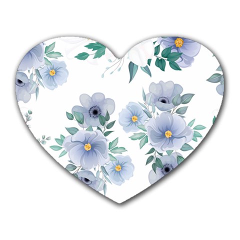 Floral pattern Heart Mousepads from UrbanLoad.com Front