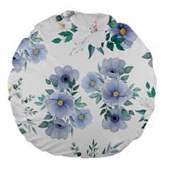 Floral pattern Large 18  Premium Flano Round Cushions from UrbanLoad.com Back