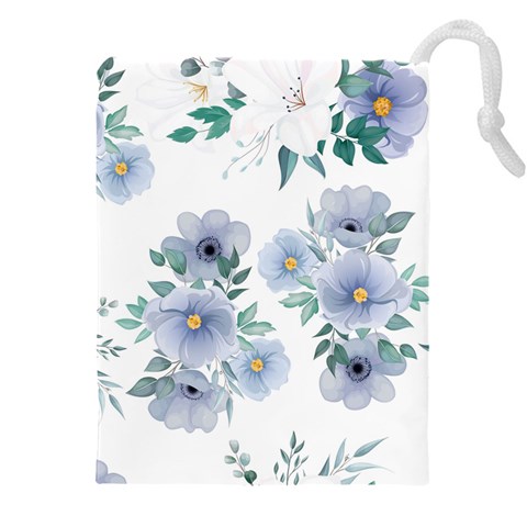 Floral pattern Drawstring Pouch (4XL) from UrbanLoad.com Front