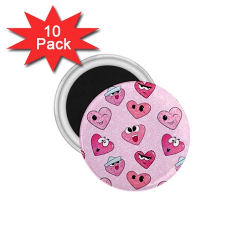 Emoji Heart 1.75  Magnets (10 pack)  from UrbanLoad.com Front