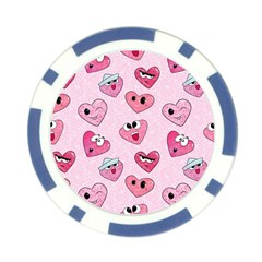 Emoji Heart Poker Chip Card Guard (10 pack) from UrbanLoad.com Front