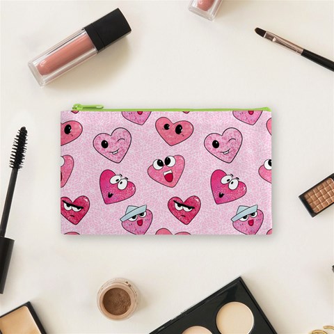 Emoji Heart Cosmetic Bag (Small) from UrbanLoad.com Front