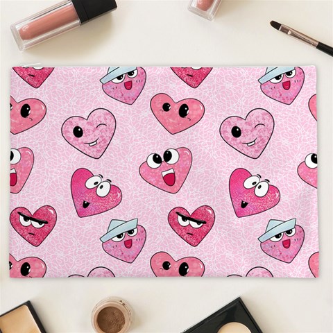 Emoji Heart Cosmetic Bag (XXL) from UrbanLoad.com Front
