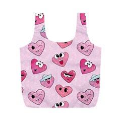 Emoji Heart Full Print Recycle Bag (M) from UrbanLoad.com Back