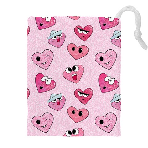 Emoji Heart Drawstring Pouch (5XL) from UrbanLoad.com Front