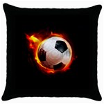 Fire Ball Throw Pillow Case (Black)
