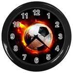 Fire Ball Wall Clock (Black)