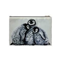 3 Penguin Chicks  Cosmetic Bag (Medium) from UrbanLoad.com Back