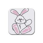 bunny (Custom) Rubber Square Coaster (4 pack)
