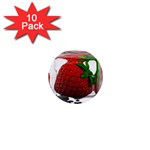 Strawberry Ice cube 1  Mini Button (10 pack) 