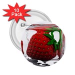 Strawberry Ice cube 2.25  Button (10 pack)