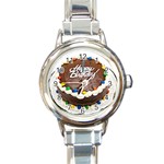 Birthday Cake Round Italian Charm Watch