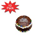 Birthday Cake 1  Mini Button (10 pack) 