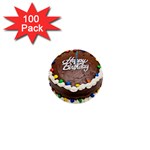 Birthday Cake 1  Mini Button (100 pack) 