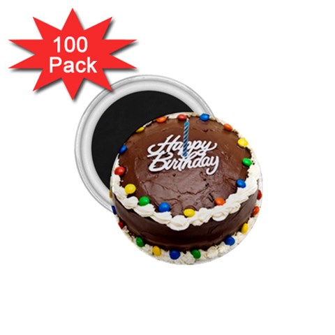 Birthday Cake 1.75  Magnet (100 pack)  from UrbanLoad.com Front