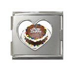 Birthday Cake Mega Link Heart Italian Charm (18mm)