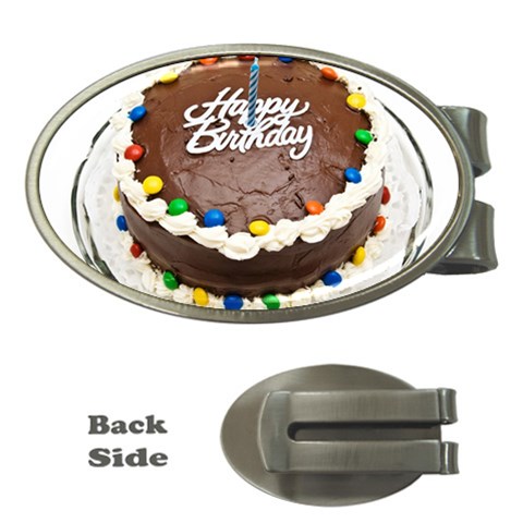 Birthday Cake Money Clip (Oval) from UrbanLoad.com Front