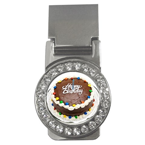 Birthday Cake Money Clip (CZ) from UrbanLoad.com Front