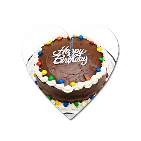 Birthday Cake Magnet (Heart) from UrbanLoad.com Front