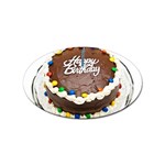 Birthday Cake Sticker Oval (10 pack)