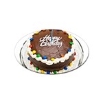Birthday Cake Sticker Oval (10 pack)