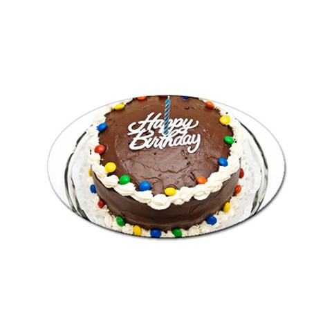 Birthday Cake Sticker Oval (100 pack) from UrbanLoad.com Front