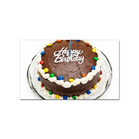 Birthday Cake Sticker Rectangular (100 pack) from UrbanLoad.com Front