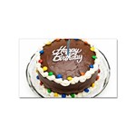 Birthday Cake Sticker Rectangular (100 pack)