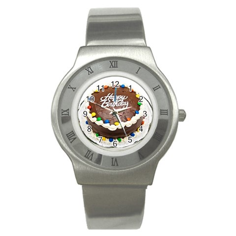 Birthday Cake Stainless Steel Watch from UrbanLoad.com Front