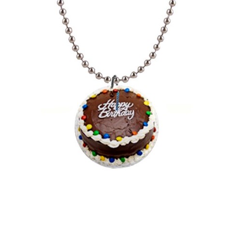 Birthday Cake 1  Button Necklace from UrbanLoad.com Front