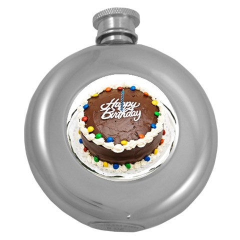 Birthday Cake Hip Flask (5 oz) from UrbanLoad.com Front