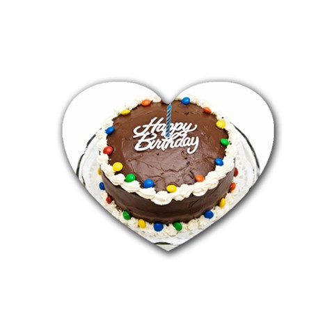 Birthday Cake Heart Coaster (4 pack) from UrbanLoad.com Front