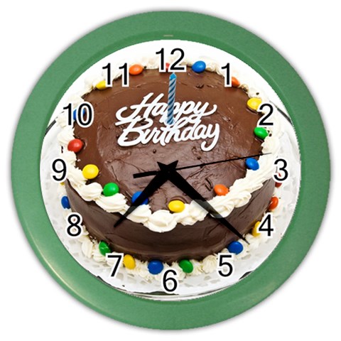 Birthday Cake Color Wall Clock from UrbanLoad.com Front