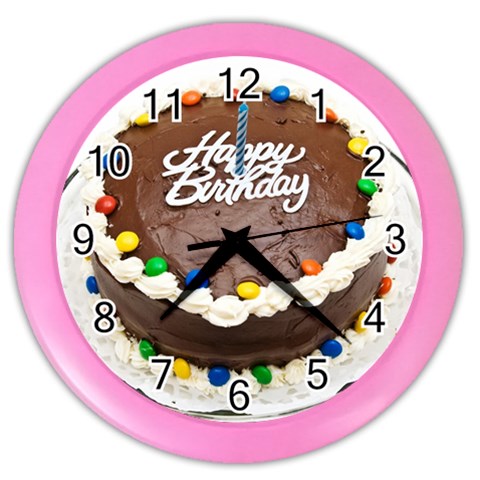 Birthday Cake Color Wall Clock from UrbanLoad.com Front