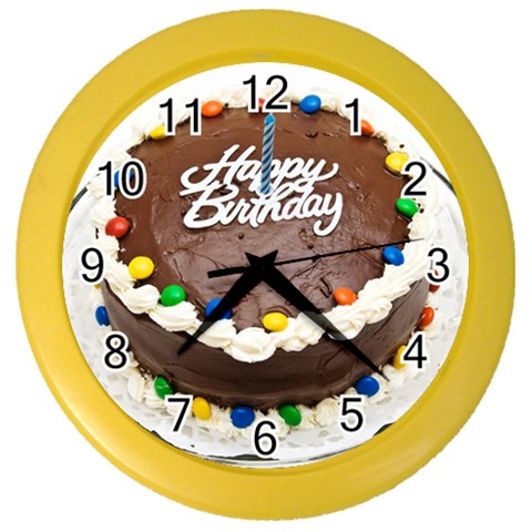 Birthday Cake Color Wall Clock from UrbanLoad.com Front