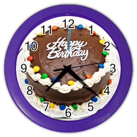 Birthday Cake Color Wall Clock from UrbanLoad.com Front