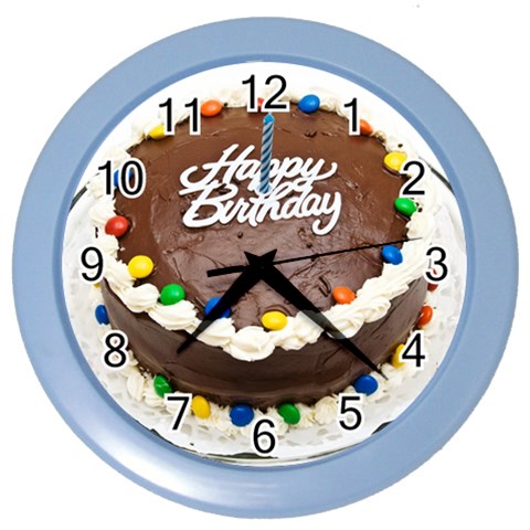 Birthday Cake Color Wall Clock from UrbanLoad.com Front