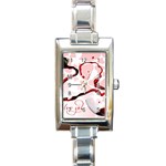 Wine Love Rectangular Italian Charm Watch