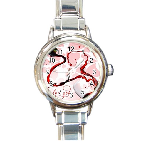 Wine Love Round Italian Charm Watch from UrbanLoad.com Front